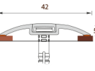 Порог 42 мм с монтажным каналом 4*3 мм - МИР ПРОФИЛЯ