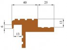 Угол-порог 40*6 мм ТЭП для плитки до 13 мм, бухта 10 м с закладными элементами под плитку - МИР ПРОФИЛЯ