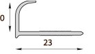 Раскладка наружная ПВХ для плитки прямоугольная металлизированная 10 мм - МИР ПРОФИЛЯ
