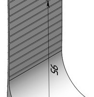 Профиль коннелюрный 95*25*2700 мм мягкий ПВХ для покрытия до 3 мм - МИР ПРОФИЛЯ