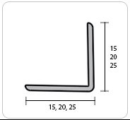 Уголок пвх металлизированный 15х15 - МИР ПРОФИЛЯ